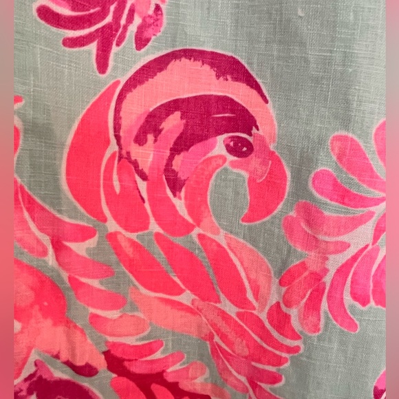🦩 LILLY PULITZER | L | BEACH PANT | Luxurious LINEN!! | Flamingos 🦩 - Picture 5 of 16